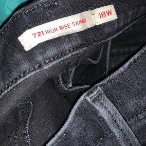 Levi’s 721 black jeans plus 18w size